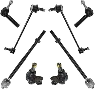 TRQ 8 Piece Steering Suspension Kit Ball Joints Tie Rods Sway Bar End Links