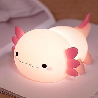- Axolotl Lamp,Cute Axolotl Night Light,Dimmable Silicone Animal Nursery Night Light,Adorable Rechargeable Squishy Novelty Bedside Touch Lamp,Baby Room Decor, Axolotl Gifts for Kids/Girls