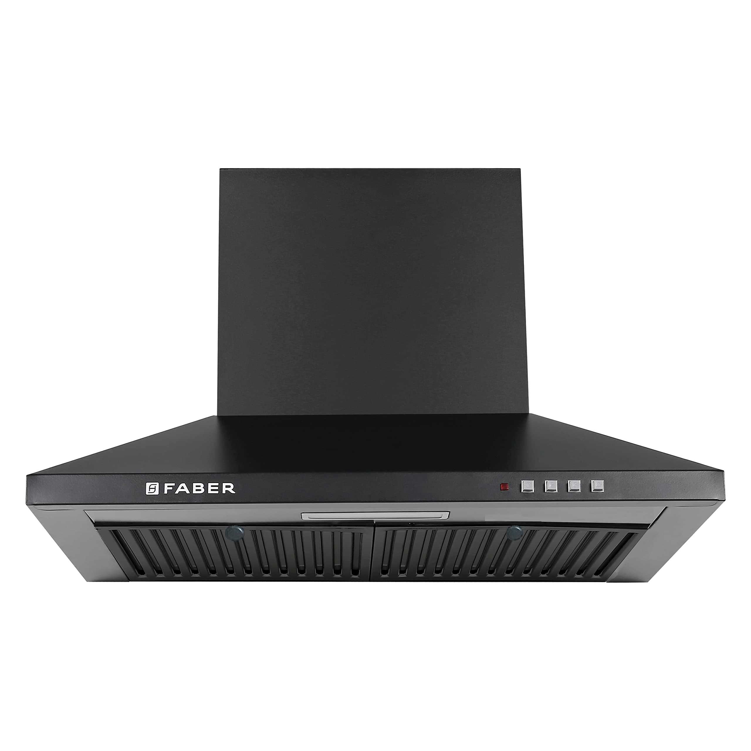 Faber Pluto 60 cm 1000 m³/hr Wall Mounted Kitchen Chimney | Baffle Filter | Push Button | LED Lights | 1 Year Comprehensive Warranty and 12 Years on Motor | Black | HOOD PLUTO PB BF BK 60