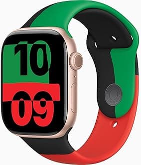 Apple Watch Series 10 [GPS, 42mm] - Rose Gold Aluminum Case with Black Unity Sport Band, S/M (Renewed)