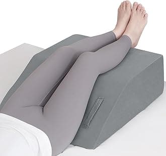 Forias8" H Leg Elevation Pillows for After Surgery Swelling, Memory Foam Bed Wedge Pillow Leg Elevated for Back Sleeping Lower Back Sciatica Knee Hip Ankles Pain Relief, Grey