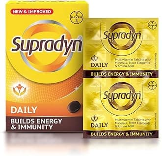 Supradyn Daily Multivitamin Tablets (150 Tablets) for Men & Women with Essential Zinc , 12 Vitamins, 5 Trace Elements for Daily Immunity & Energy
