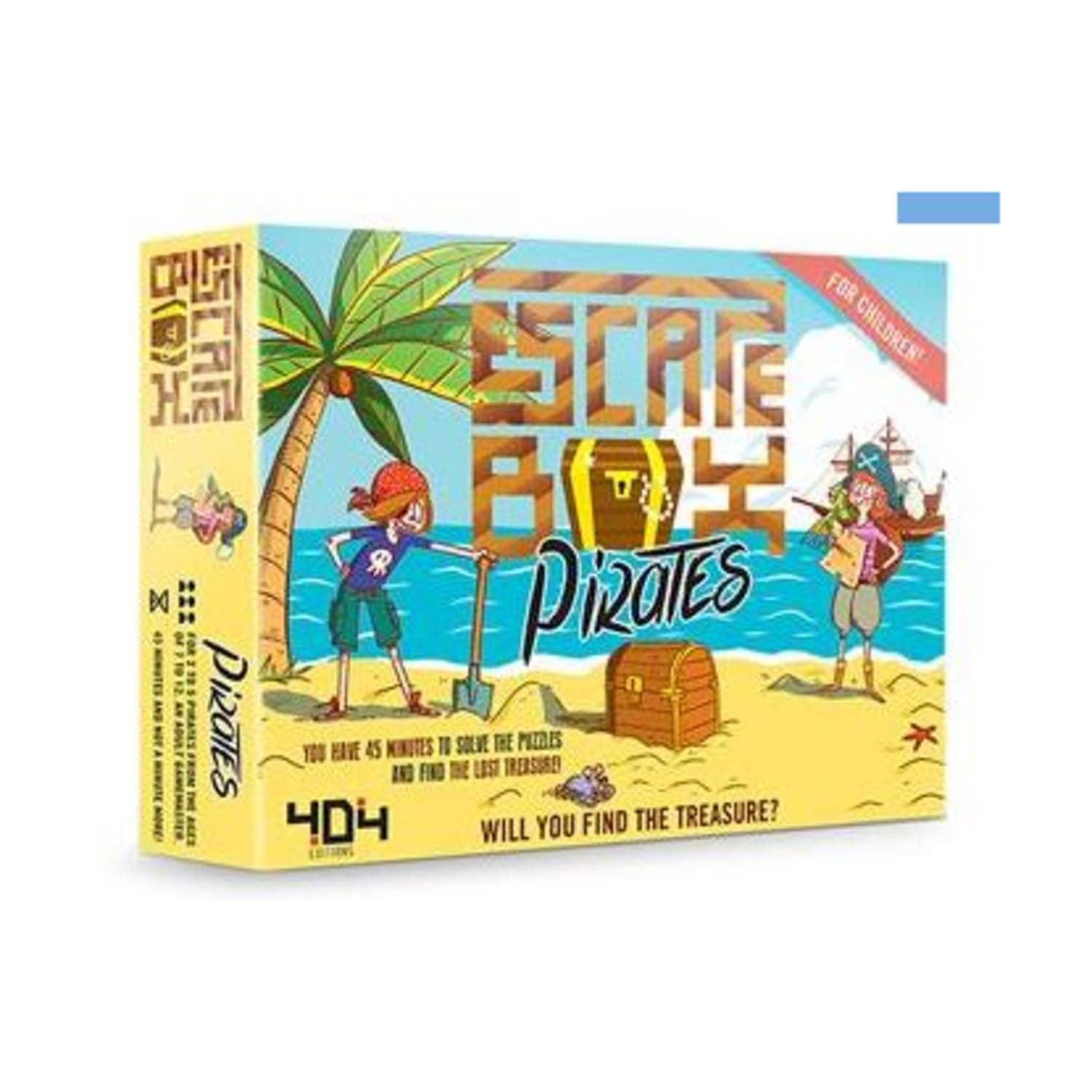 Escape Box Pirates Game | Escape Room in a Box | Fun for Family Game Night | Puzzle Solving Game for Kids and Adults | Ages 5+ | 2-5 Players | Average Playtime 45 Minutes | Made by 404 On Board