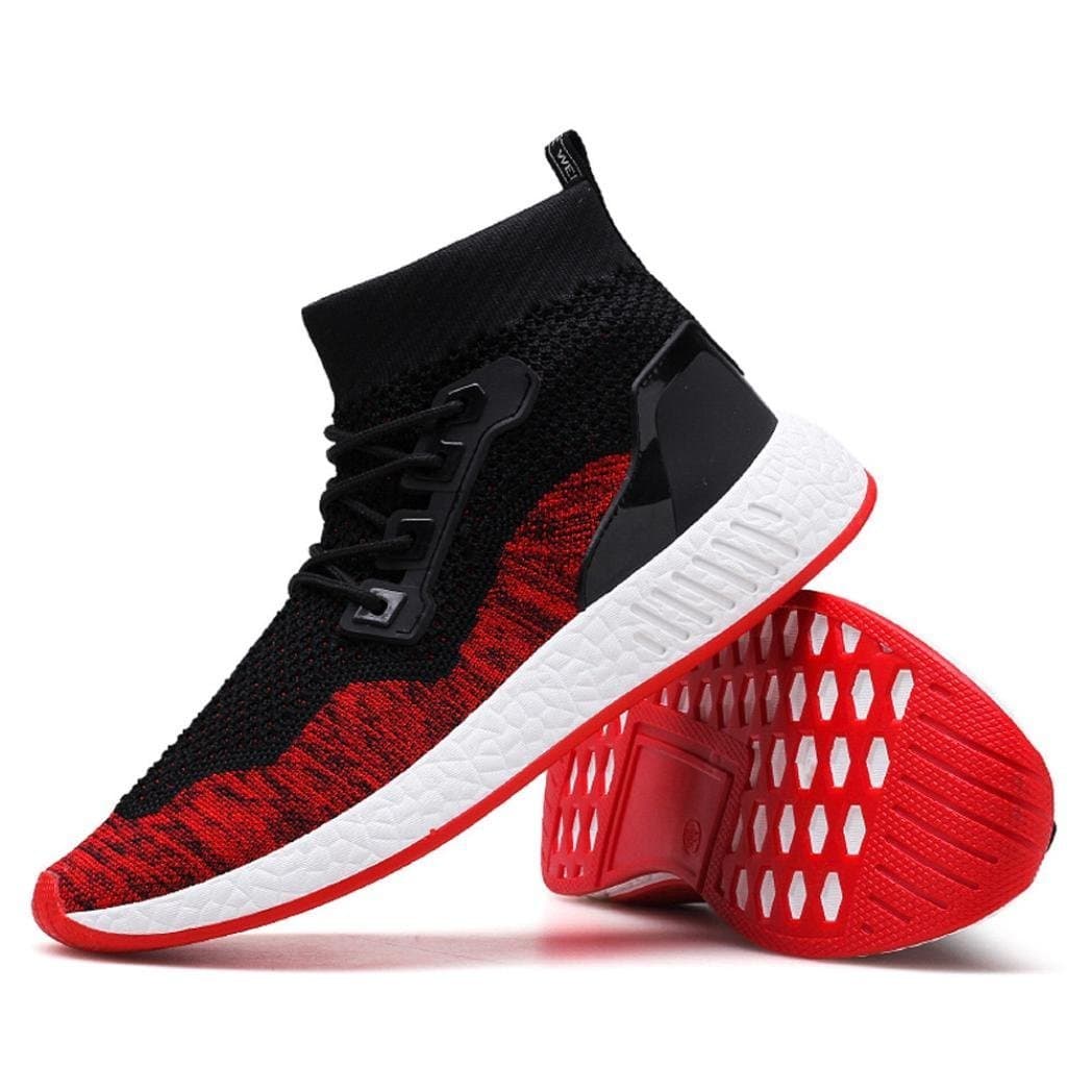 DENER Men Athletic Shoes,High Top Cross Training Wide Width Comfortable Casual Walking Running Sport Shoes Wedge Sneakers