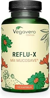 – Reflu-X Complex | Natural Antacid | Stomach Reflux and Gastritis | with Mucosave, Olive Leaf Extract, Sodium Alginate, Chamomile | NO Additives | 120 Capsules | Vegan