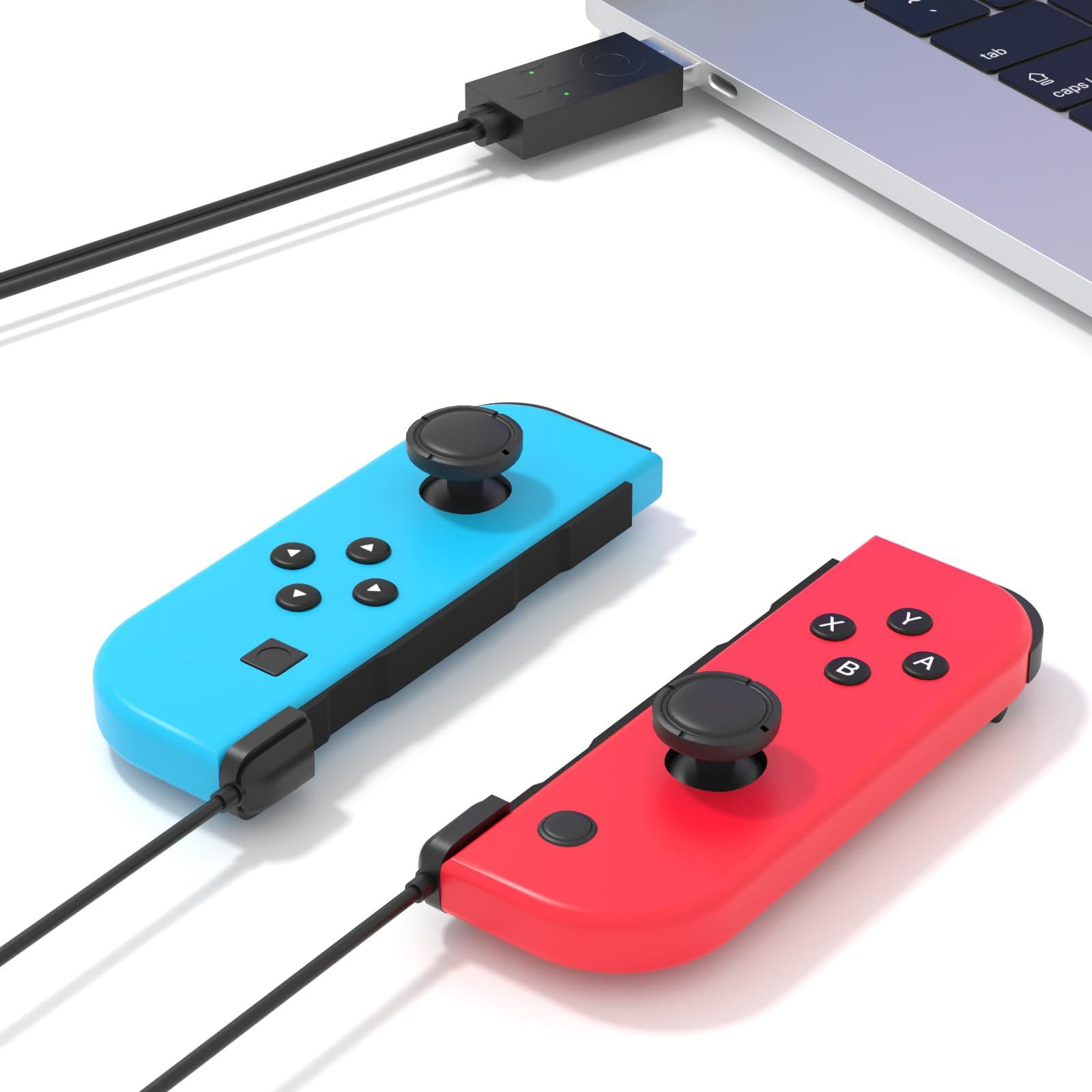 Grip Portable Joycon Charger for Switch, Travel Charging Cable Replacement for Joycon Charging Dock, Compact and Convenient, Charge Anywhere, Anytime