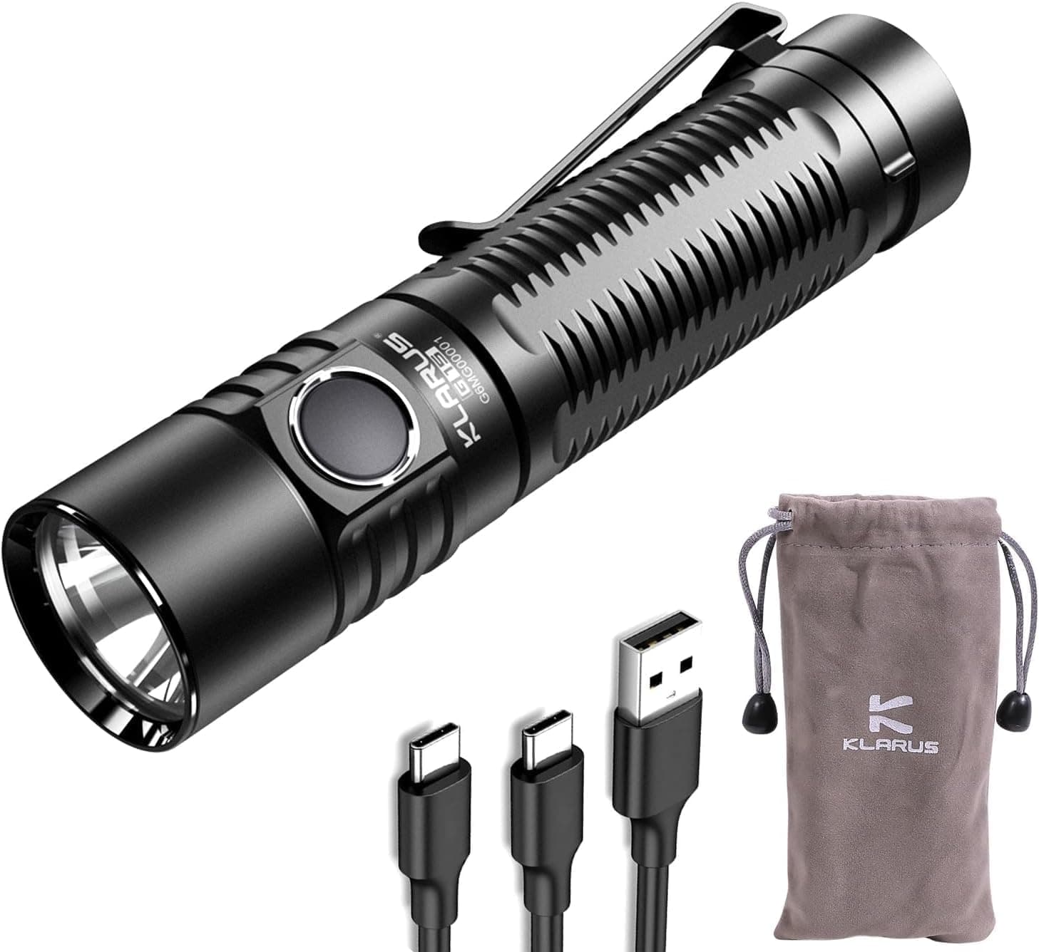 G15 4000 High Lumen Pocket EDC Flashlight, 2A USB-C Fast Rechargeable, 200 Hours Long Lasting Compact Flash Light with Clip, IPX8 Waterproof, Portable for Camping, Inspection, Patrol, Emergency