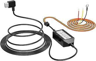 HK4 Acc Hardwire Cable, USB-C Hard Wire Cable for A329 series/A229 series/A119Mini2/A139Pro/WM1/T130 Dash Cam, Low Voltage Protection for Parking Mode (Fuse Tap Not Included)