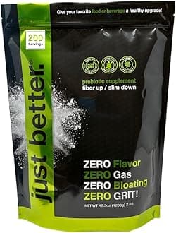 just better. Prebiotic Fiber Supplement for a Healthy Gut | Fiber Powder with Zero Grit Zero Taste and No Bloating or Gas | Feel Full Faster | Keto Non-GMO Gluten Free Vegan 200 Servings