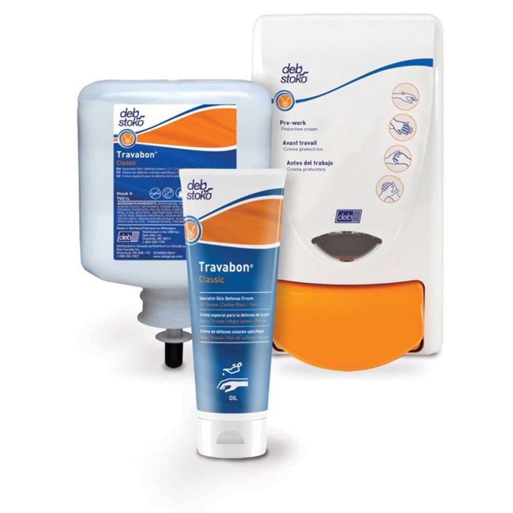 DEB Travabon Classic Pre Work Hand Barrier Cream, 2 X 100ml Soft Tubes