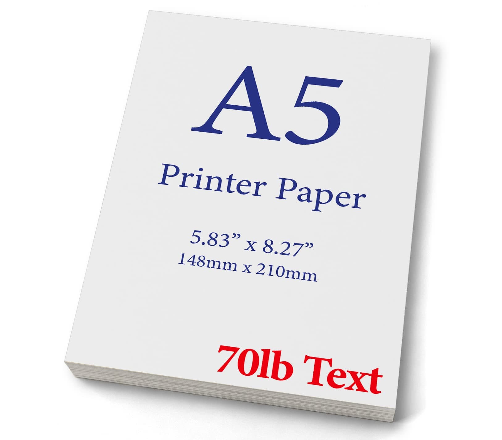 Desktop Publishing Supplies Premium A5 (8.3"x 5.83") Printer Paper - 70lb Text (105 gsm) Bright White Paper (100 Sheets)