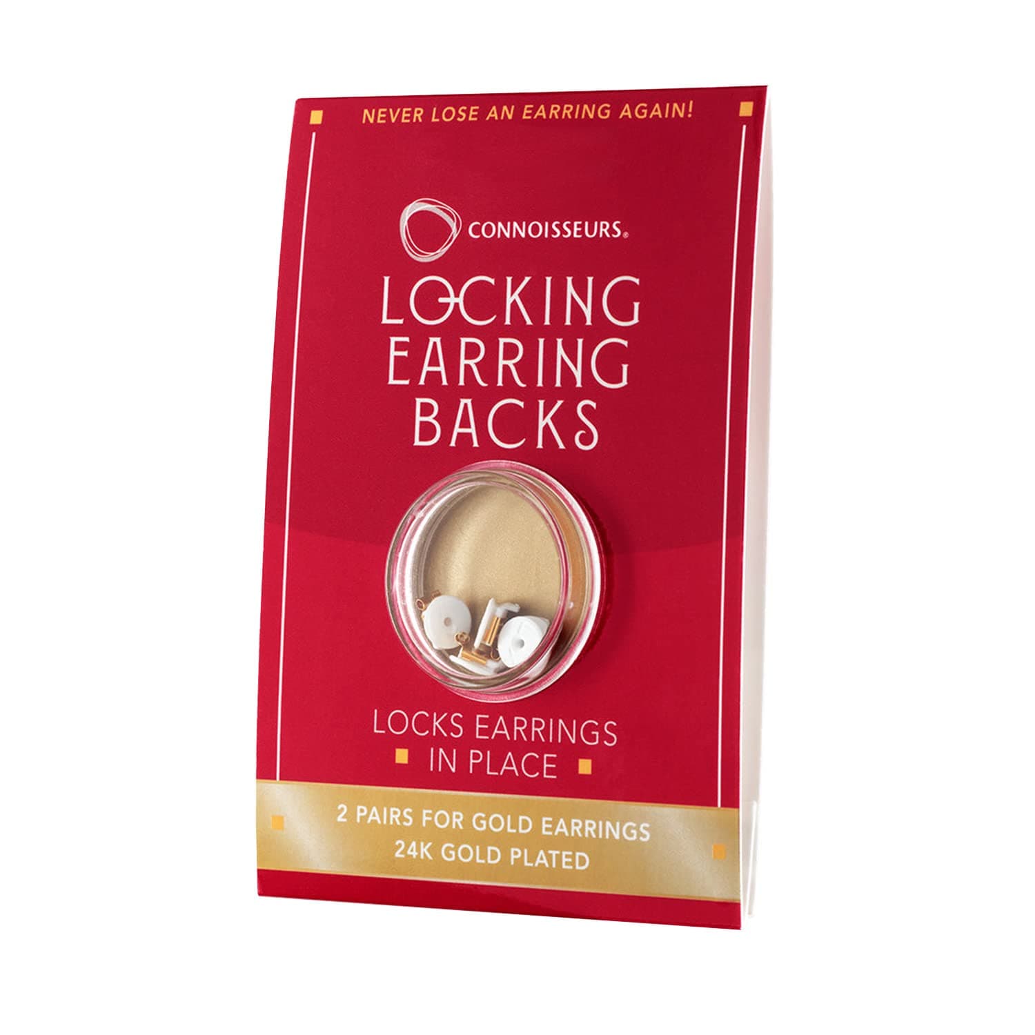 Locking Earring Backs - Hypoallergenic Earring Backs for Studs, Hoops, and More - Never Lose an Earring Again