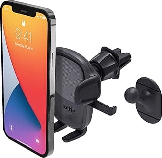 Easy One Touch 5 Air Vent Car Mount Phone Holder for iPhone, Samsung, Moto, Huawei, Nokia, LG, Smartphones