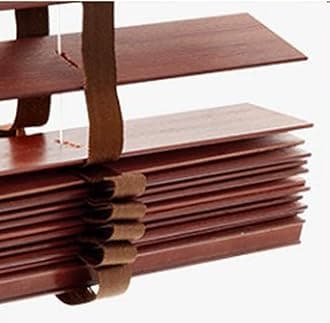 Blackout Venetian Blinds, Real Wood Blinds for Windows, Indoor and Outdoor Horizontal Blinds, 60/70/80/90/100/110cm Wood Venetian Shades,WxH-135x300cm/53 * 118in