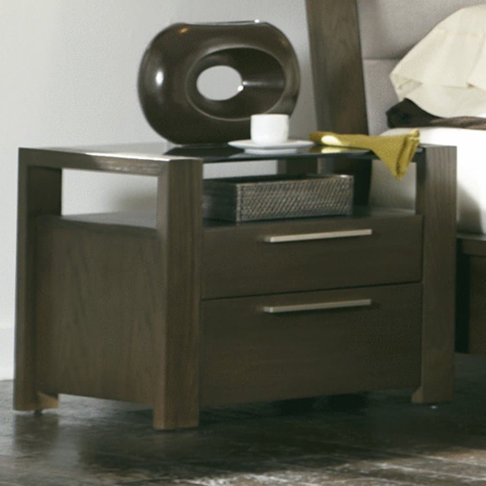 Casana Hudson 2 Drawer Nightstand - Deep Licorice