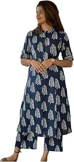 ANNI DESIGNER Women's Rayon Viscose A-Line Printed Kurta with Pant
