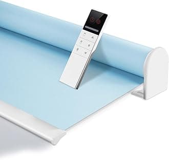 ZSHINE Motorized Blackout Window Blinds Customize Width (23-95 Inches) Remote Control Wireless and Rechargeable Roller Shades Blinds for Windows, Home, Office, Hotel, Club, Restaurant (82010L)