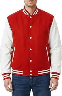 Mens Hotline Miami Varsity Letterman Fashion Wool Bomber Slim Fit Casual Warm Boys College Baseball Jacket