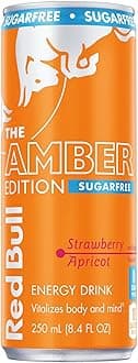Sugar Free Amber Edition, Strawberry Apricot Energy Drink, 8.4 fl oz