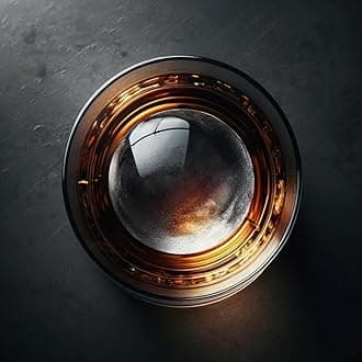 glacio Premium Clear Sphere Ice Duo - Clear Ice Mold for Clear Sphere Ball Ice Maker - Whiskey Ice Ball Maker Mold Large 2.5 Inches - Crystal Clear Ice Maker Sphere - Sphere Ice Mold Maker