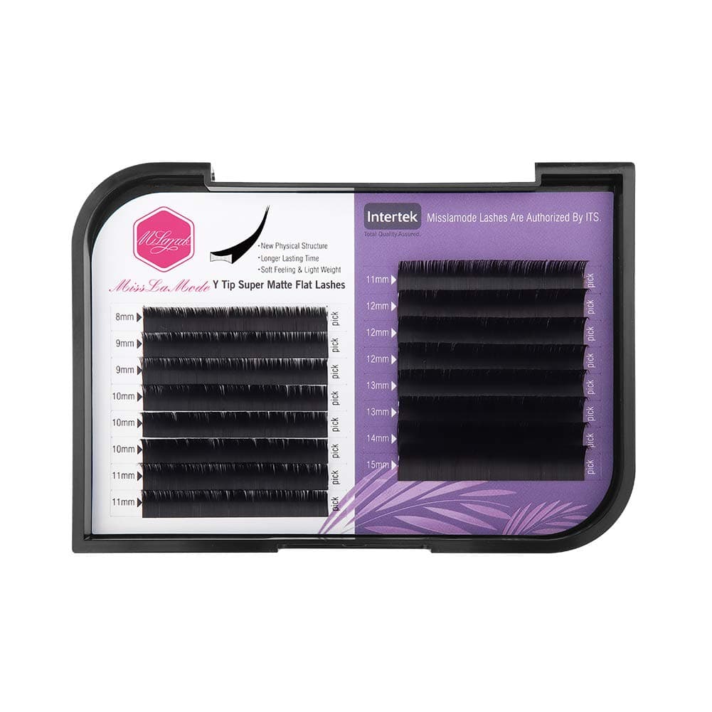 Eyelash Extension,Individual Lashes,Flat Eyelash Extensions,0.20mm D Curl 8-15mm Mixed,Matte Ellipse Flat Eyelash Extensions,Classic Lash Extensions,Salon Use,Mink Black