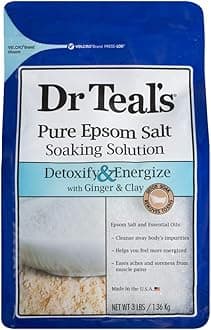 Dr Teal's Epsom Salt Soaking Solution, Detoxify & Energize, Ginger & Clay, 3lbs