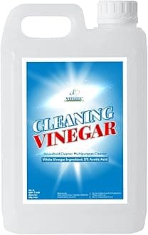 VITSZEE Antibacterial White Distilled Cleaning Vinegar 5L for Surface Cleaner, Glass Stainless Steel, Vegetables fruits washer, Removes Stains, Grease, Natural Cleaning for Kitchen, Bathroom & Floors