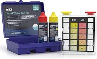 Lupo 3-in-1 Water Test Kit for Swimming Pools & Spas | Water Chemical Test Kit for pH, Chlorine and Bromine