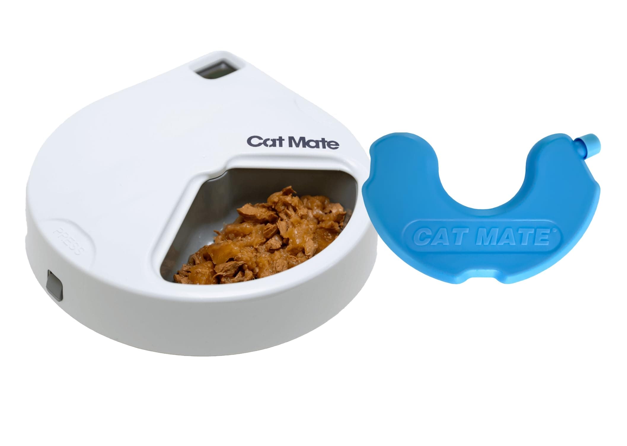 Cat Mate C300 Automatic 3 Meal Pet Feeder with Digital Timer (366) - for Cats or Small Dogs, for Wet and Dry Pet Food, Meals up to 0.73 lb Each, White