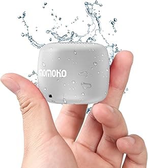 Mini Bluetooth Speaker - Portable, Pillow Speaker, Gray with Micro SD Support, TWS Pairing and Waterproof Feature