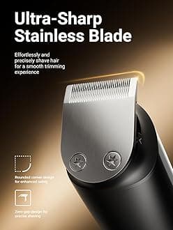 Beard Trimmer for Men, 17-Pc Set Rechargeable Hair Clippers Kit with Safety Lock,Mens Grooming Kit for Hair Beard Body & Nose,Gifts for Men