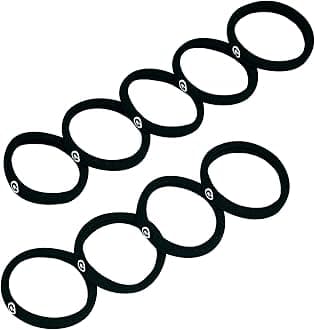 GIMMEBands Any Fit Hair Ties | No Break Microfiber Hair Elastics | A Firm Yet Gentle All Day Hold with No Snagging, Dents, or Breakage | Black Onyx