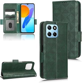 Case for Honor X6 4G VNE-LX1 Leather Flip Stand Case Cover,Case for Honor X8 5G Leather Case,Case for Honor X6S 4G Case Cover Green