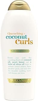 OGX Quenching + Coconut Curls, Moisturizing Shampoo for Curly Hair, Detangling, Curl Enhancing, 25.4 fl oz