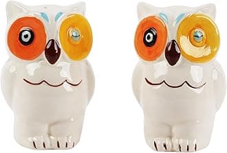 Ceramic Owl Salt and Pepper Shaker Collectors Kitchen Décor