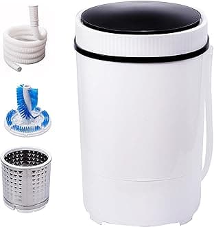TDOO Portable Washing Machine, shoes washing machine，baby washing machine, semi-automatic washing machine, blue light antibacterial 7.5L capacity, including drain hose，Suitable for Apartment, Dorm
