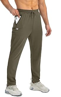 G GradualMen's Sweatpants with Zipper Pockets Tapered Joggers for Men Athletic Pants for Workout, Jogging, Running