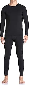 Thermal Underwear for Men, Long Johns Base Layer Fleece Lined Top Bottom