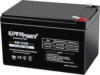 EXP12120 12V 12Ah AGM Battery - Sealed Lead Acid 12V Battery Pack, Rechargeable SLA with F2 Terminals, UPS Replacement, Wheelchair, Mobility Device, 12 Volt 12 Ah / 20HR