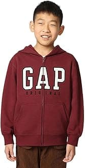 boys Logo Hoodie Hooded Full Zip Sweatshirt