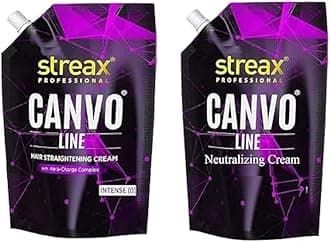 Streax Professional Canvo Line Big Straightening Cream And Neutralizing Cream (Intense)
