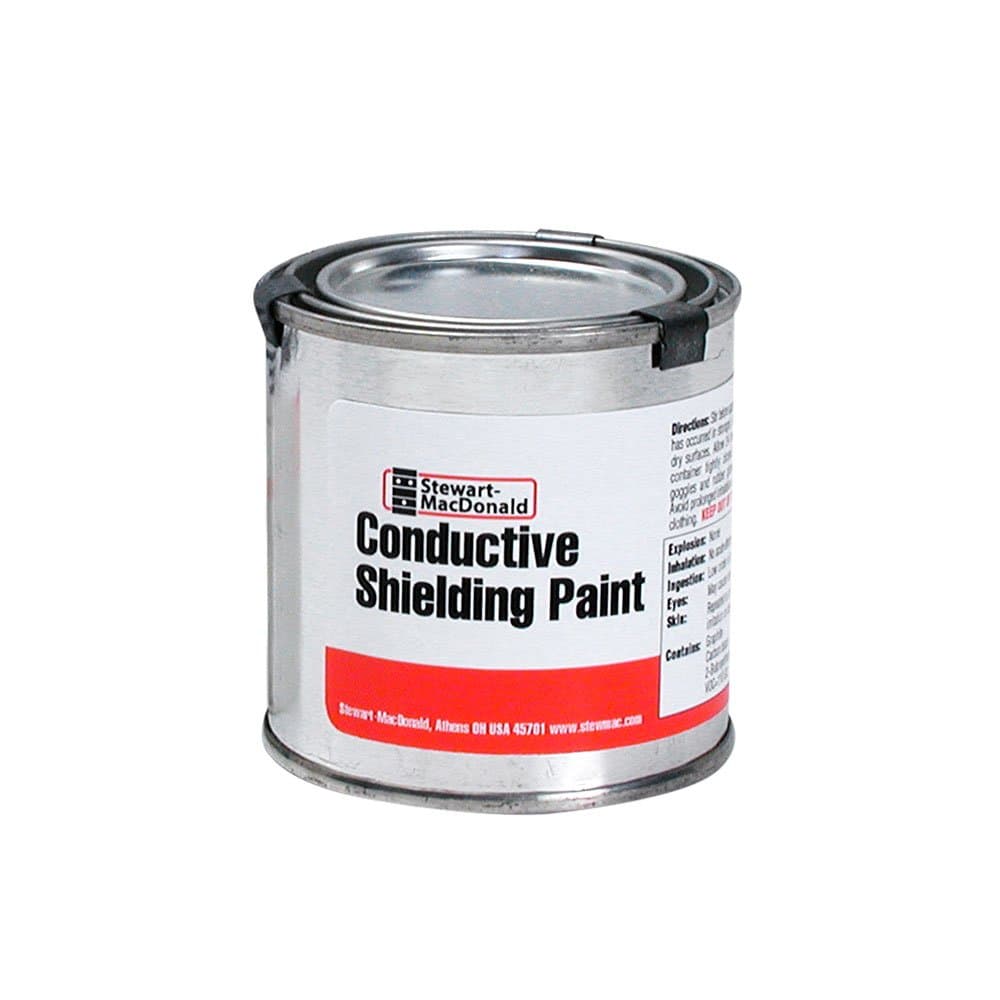 Conductive Shielding Paint, 1/2 pint (236.6ml) – Reduces Hum, Noise & Radio Interference – Water-Based for Guitar Cavity Shielding – Easy Brush-On Application