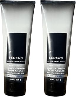 Bath and Body Works Legend Men's Collection Ultimate Hydration Ultra Shea Body Cream 8 Oz 2 Pack (Legend)