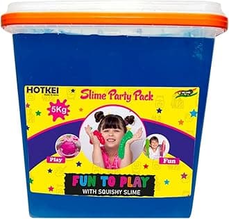HOTKEI (5 Kg Slime) Blue Fruit Scented Big DIY Magic Toy Slimy Slime Clay Gel Jelly Putty Set kit Toys for Boys Girls Kids Slime Party Pack Bucket