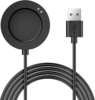 TiMOVO Charger Cable Compatible with Xiaomi Watch S3/H1/S2, 3.3ft/100cm Replacement USB-C Charging Cable Cord, Magnetic USB Charging Dock Socket fit Xiaomi Watch Accessories, Black