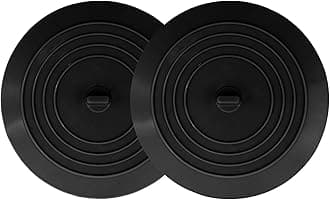 V-TOP Bathtub Drain Stopper 2 Pack, 5 inches Silicone Tub Stopper Shower Drain Cover, Bath Tub Plug Hair Stopper,Universal Flat Suction Renter Friendly Bath Accessories