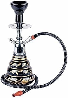 Basement Bazaar Refreshing Round Base 38.1cm Glass Hookah (Black)