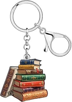 Acrylic Book Keychain Accessories Bookish Gifts for Book Lovers Women Bookworm Reader Girls Kids Backpack Purse Charms