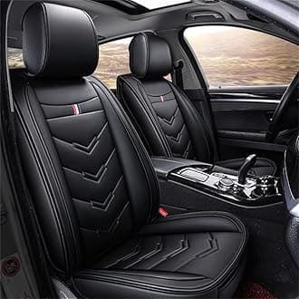 Car Seat Covers 5 Seat Leather Fits for BMW X6 2015-2019 Vehicle Seat Cover Full Set Cushion Front Rear Seat Protectors (Black)