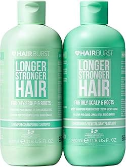 HAIR BURST Shampoo & Conditioner Set for Oily Hair — Deep Cleansing, Purifying & Hydrating with Tropical Aroma - Promotes Growth, Reduces Hair Loss-Free of SLS, Silicones & Parabens - Made in UK